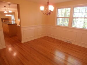 renovated dining room with hardwood flooring
