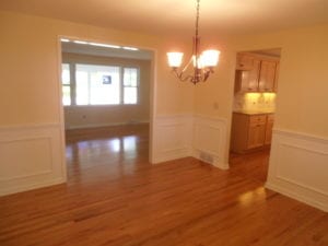 renovated dining room with hardwood flooring