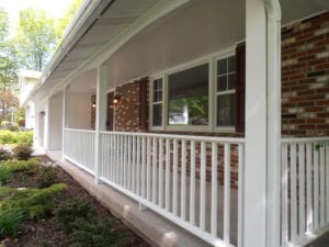 renovated front porch and front door