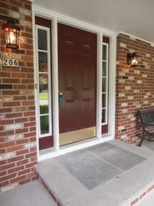 renovated front porch and front door