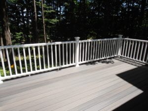 new deck with white deck rails