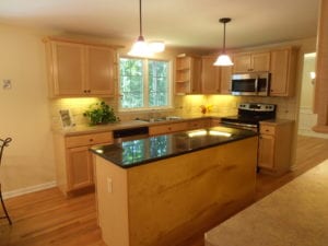 interior renovation, kitchen, casual dining room